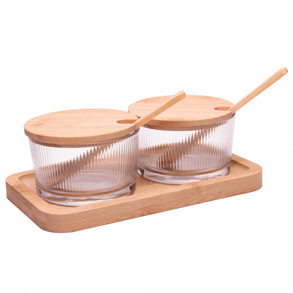 Cj 2 Porta Geleia C/tp Colher e Bandeja Lines Cj 2 Porta Geleia C/tp Colher e Bandeja Lines