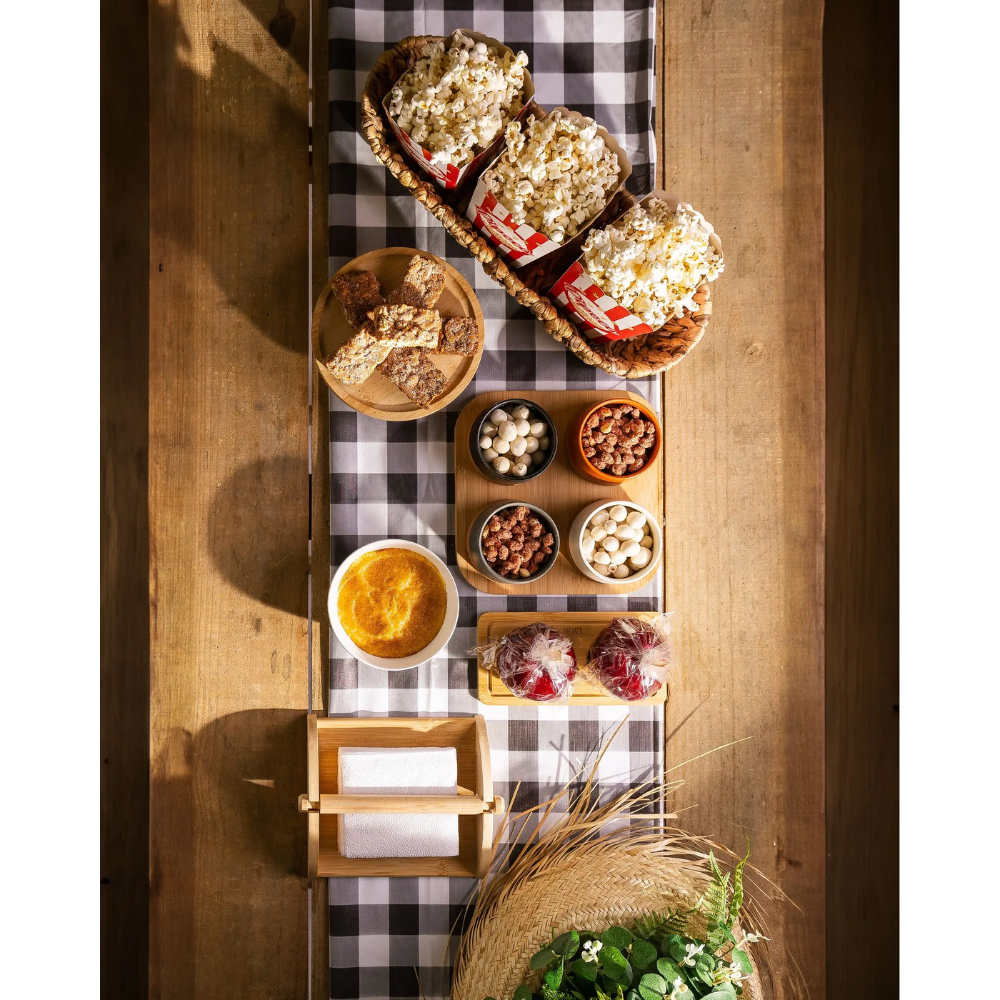 Cj 4 Petisqueiras C/bandeja Bambu