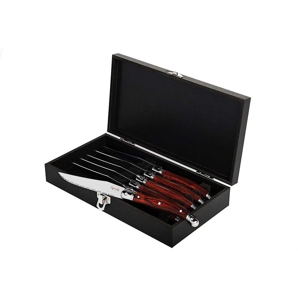 Conjunto C/ 6 Facas Ultra Premium Com Caixa Laguiole