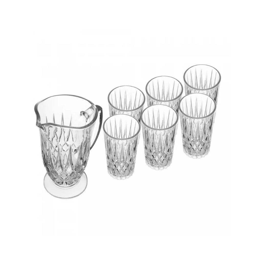 Conjunto C/ Jarra + 6 Copos Lyor Diamante 1 Litros Conjunto C/ Jarra + 6 Copos Lyor Diamante 1 Litros