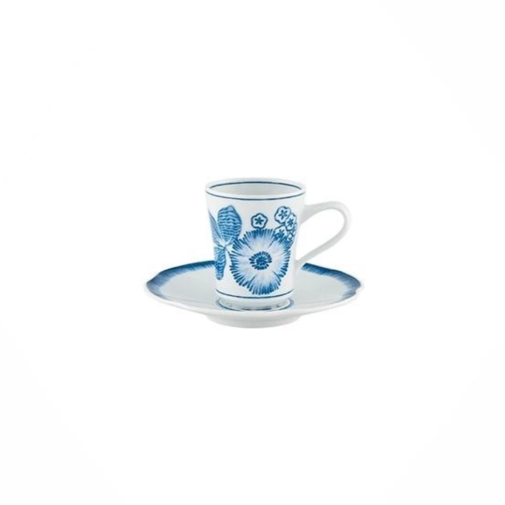 Conjunto C/4 Xicaras Para Cafe Coralina Azul Vista Alegre