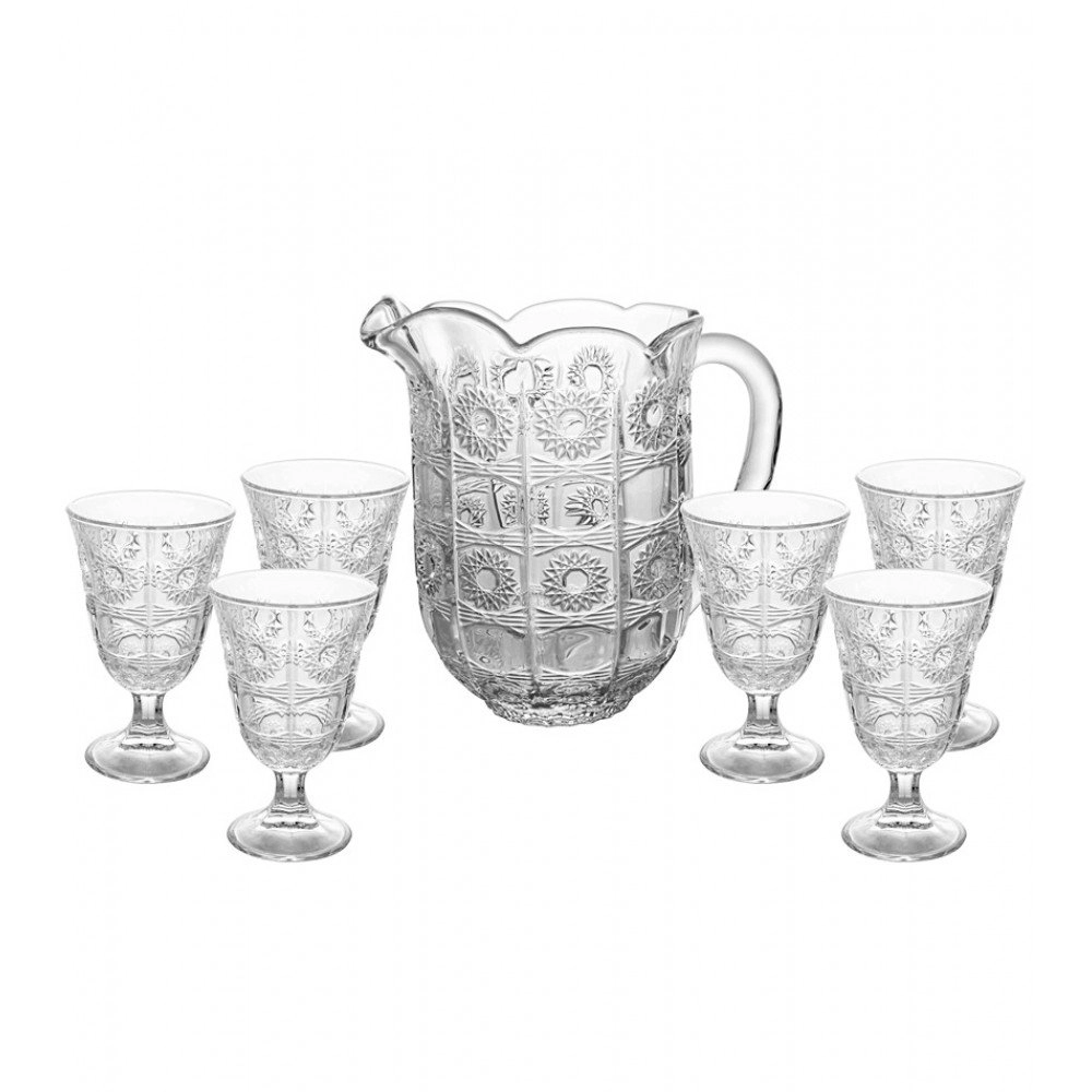 Conjunto de Jarra e Tacas Bon Gourmet Starry - 7 Pecas Conjunto de Jarra e Tacas Bon Gourmet Starry - 7 Pecas