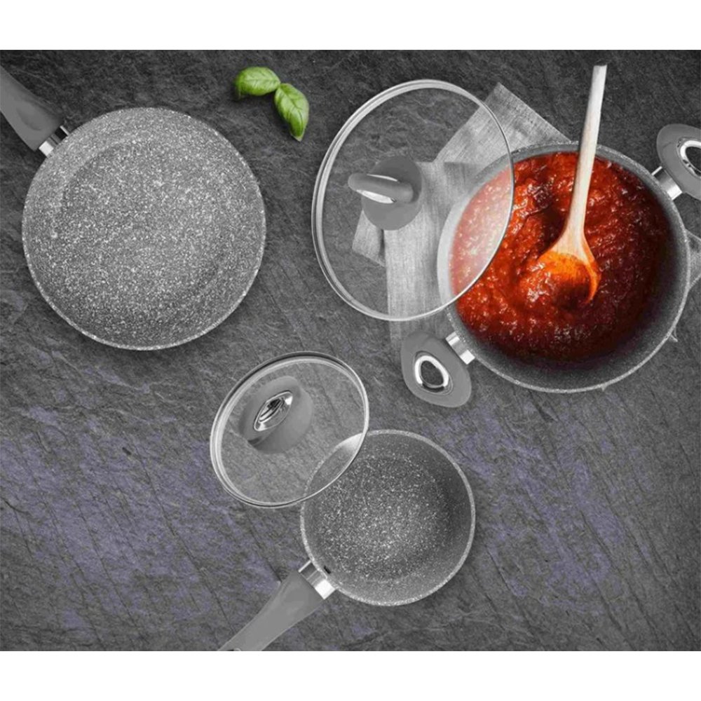 Conjunto de Panelas Bialetti Petravera Plus 10 Pecas