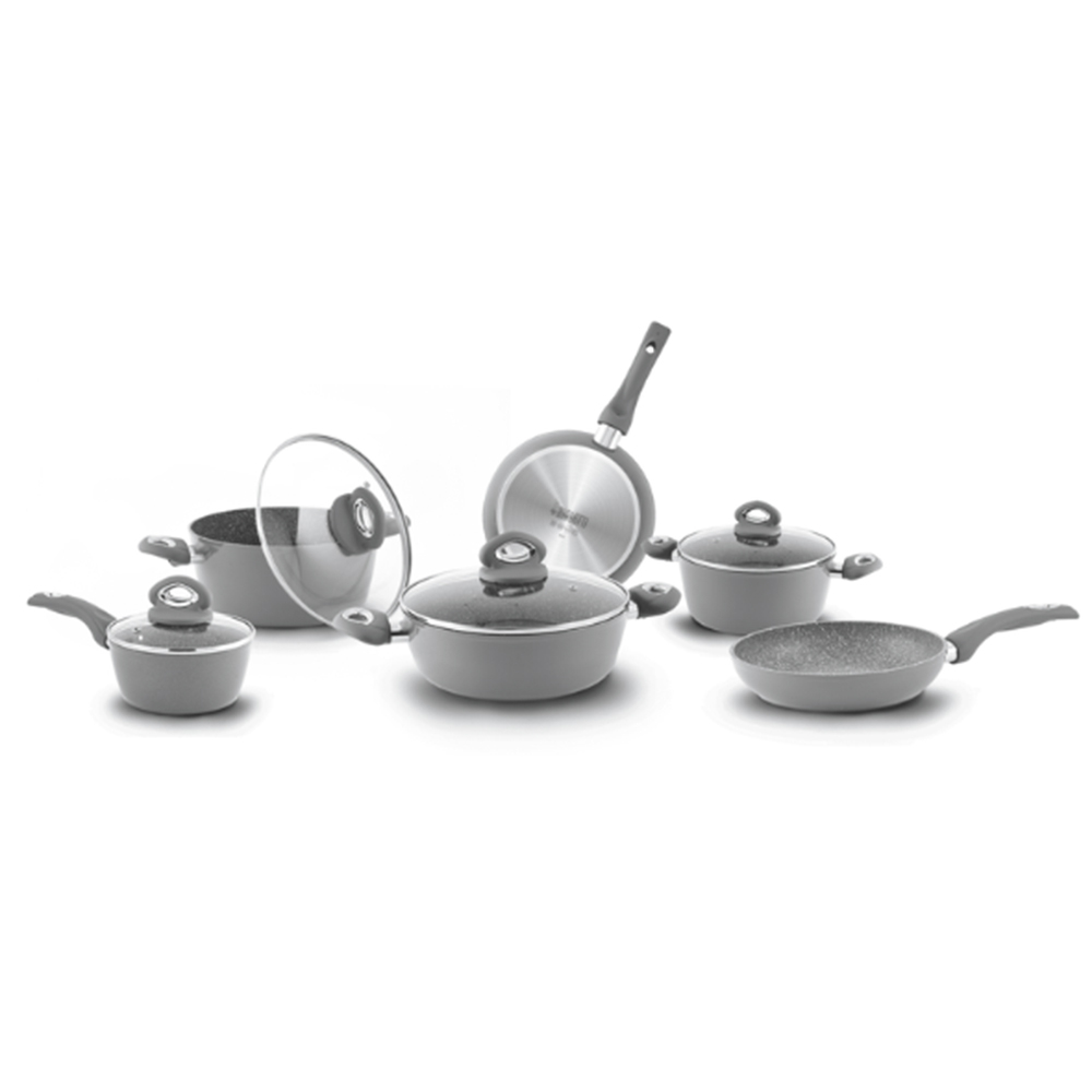 Conjunto de Panelas Bialetti Petravera Plus 10 Pecas