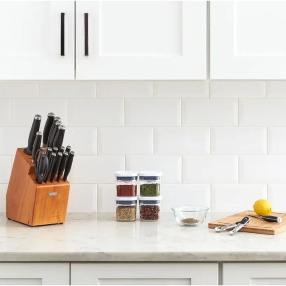 Conjunto de Potes Quadrados Com Tampa Hermética Oxo Pop 2.0 - 4 Peças