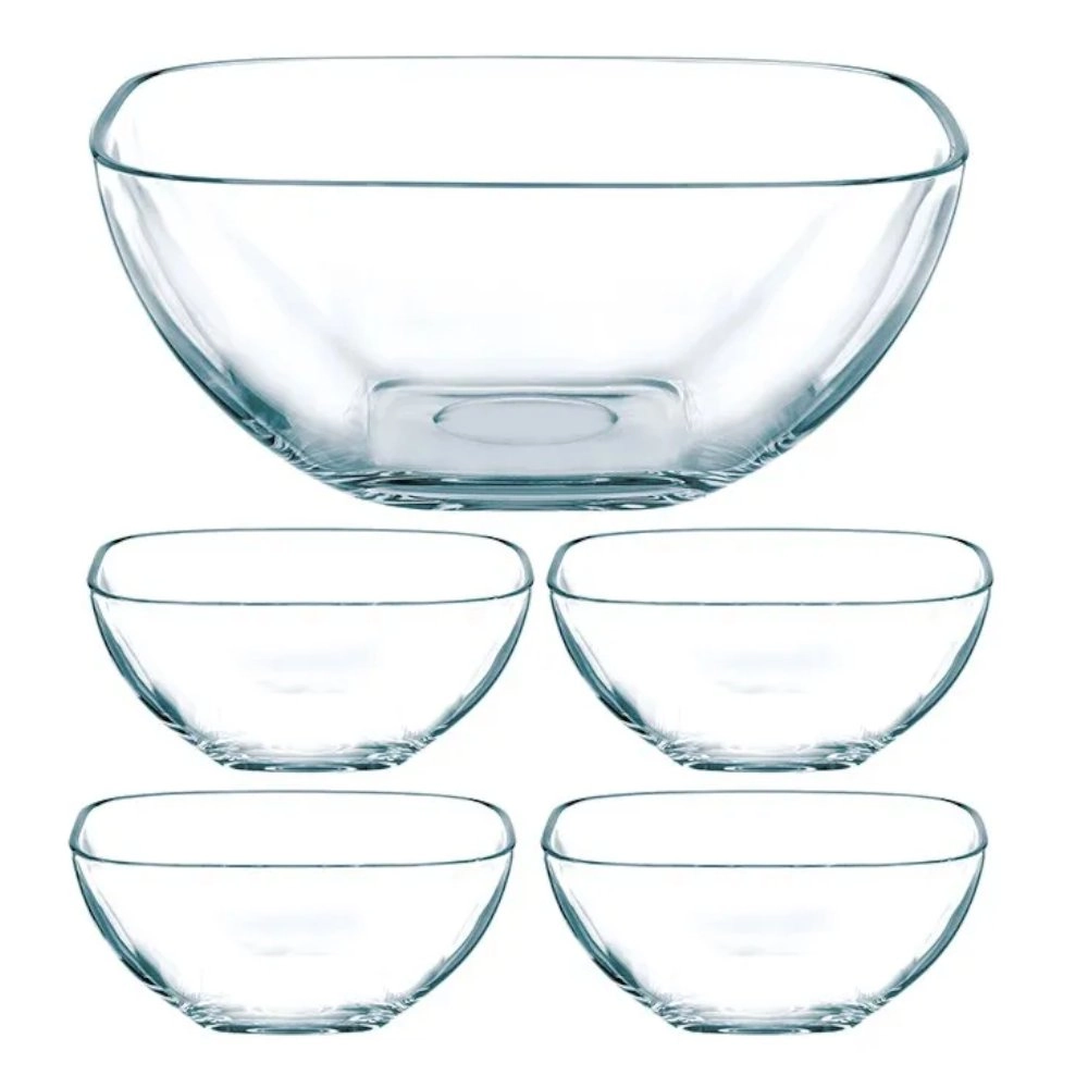 Conjunto de Saladeira e Bowls Nachtmann Domino - 5 Peças