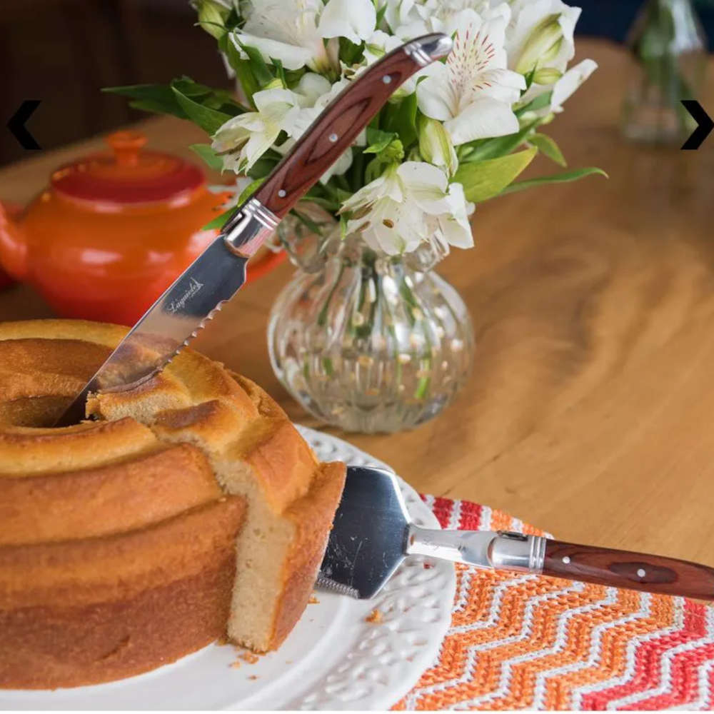 Conjunto de Talheres Para Bolo Ultra Premium de Madeira Laguiole