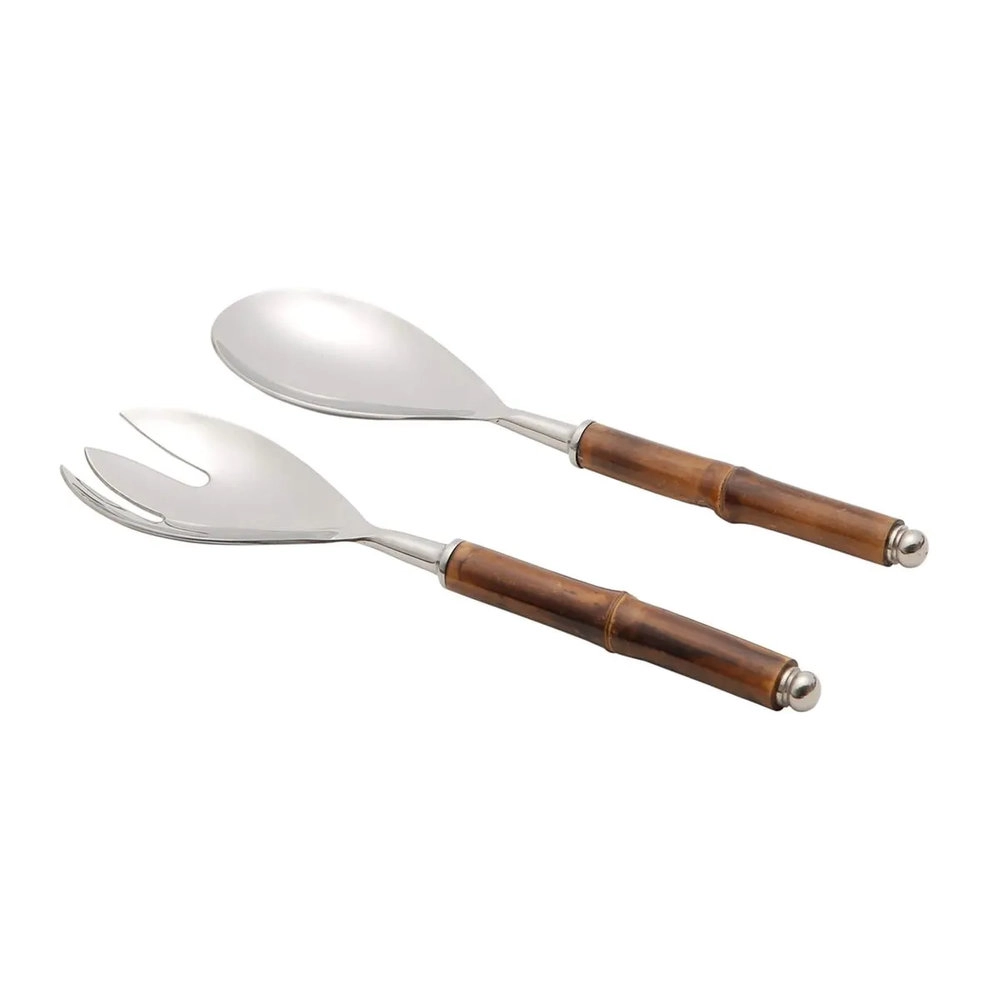 Conjunto de Talheres Para Salada Wolff Bamboo Escuro - 2 Pecas Conjunto de Talheres Para Salada Wolff Bamboo Escuro - 2 Pecas