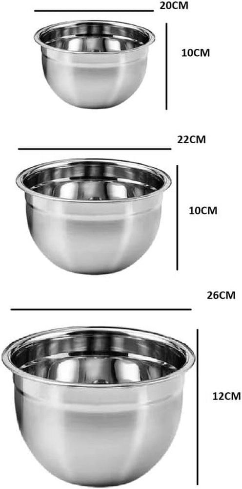 Conjunto de Tigelas Brinox Suprema - 3 Pecas Conjunto de Tigelas Brinox Suprema - 3 Pecas