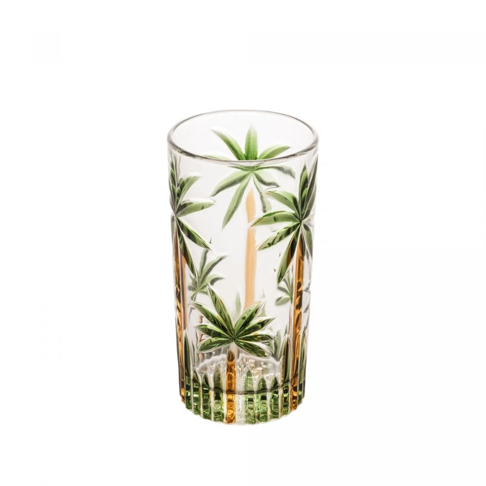 Conjunto Jarra Com 6 Copos  Palm Tree Handpaint - Wolff