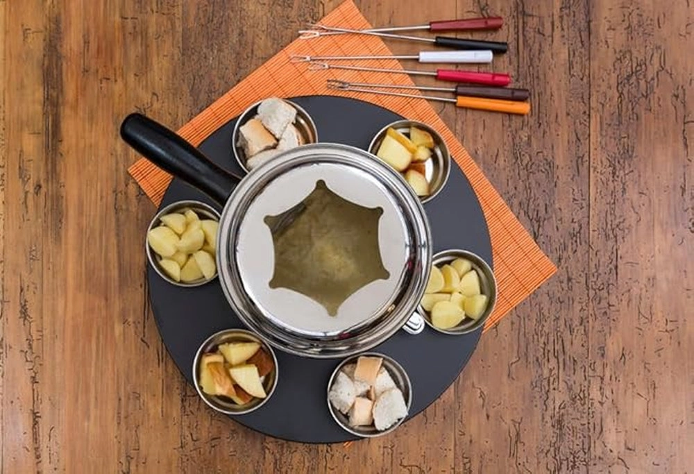 Conjunto Para Fondue Brinox Fondue e Petiscos - Inox 18 Pecas Conjunto Para Fondue Brinox Fondue e Petiscos - Inox 18 Pecas