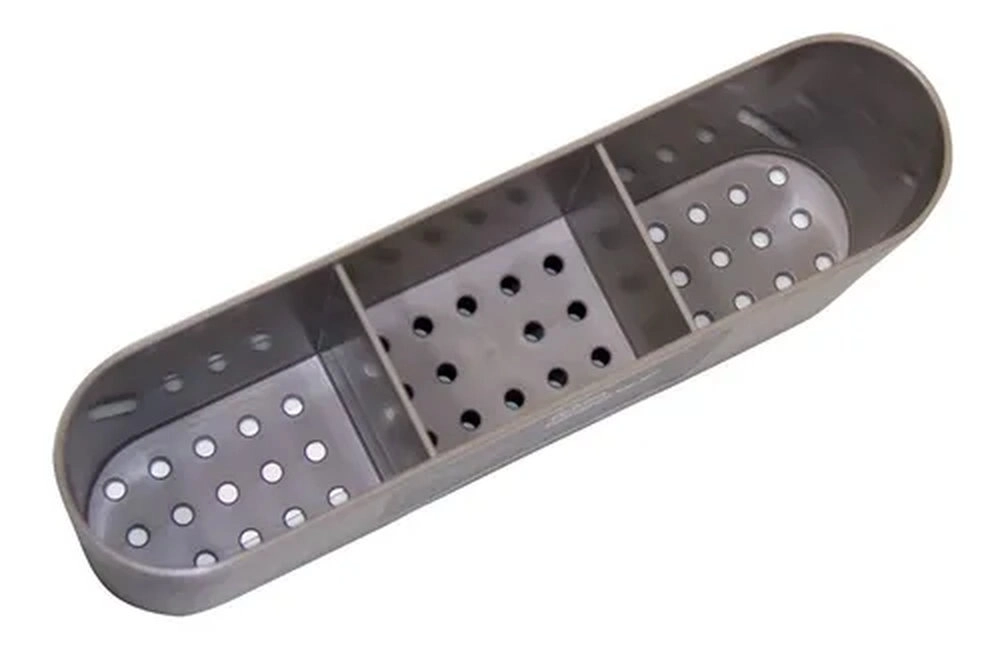 Escorredor de Talheres Coza Flat Cinza 6 X 23,5 X 10 Cm