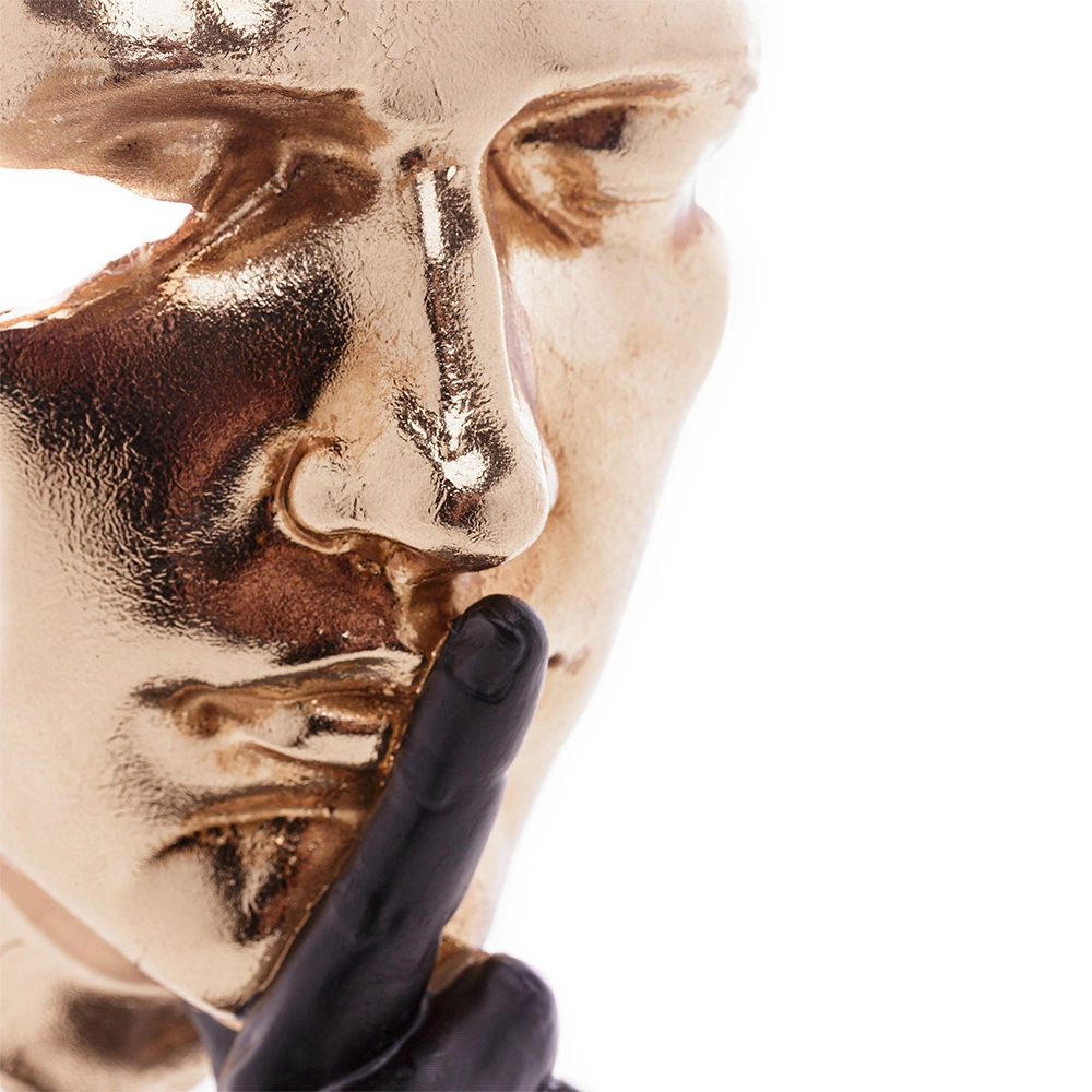 Escultura Wolff Face 13 X 11 X 31 Cm Escultura Wolff Face 13 X 11 X 31 Cm