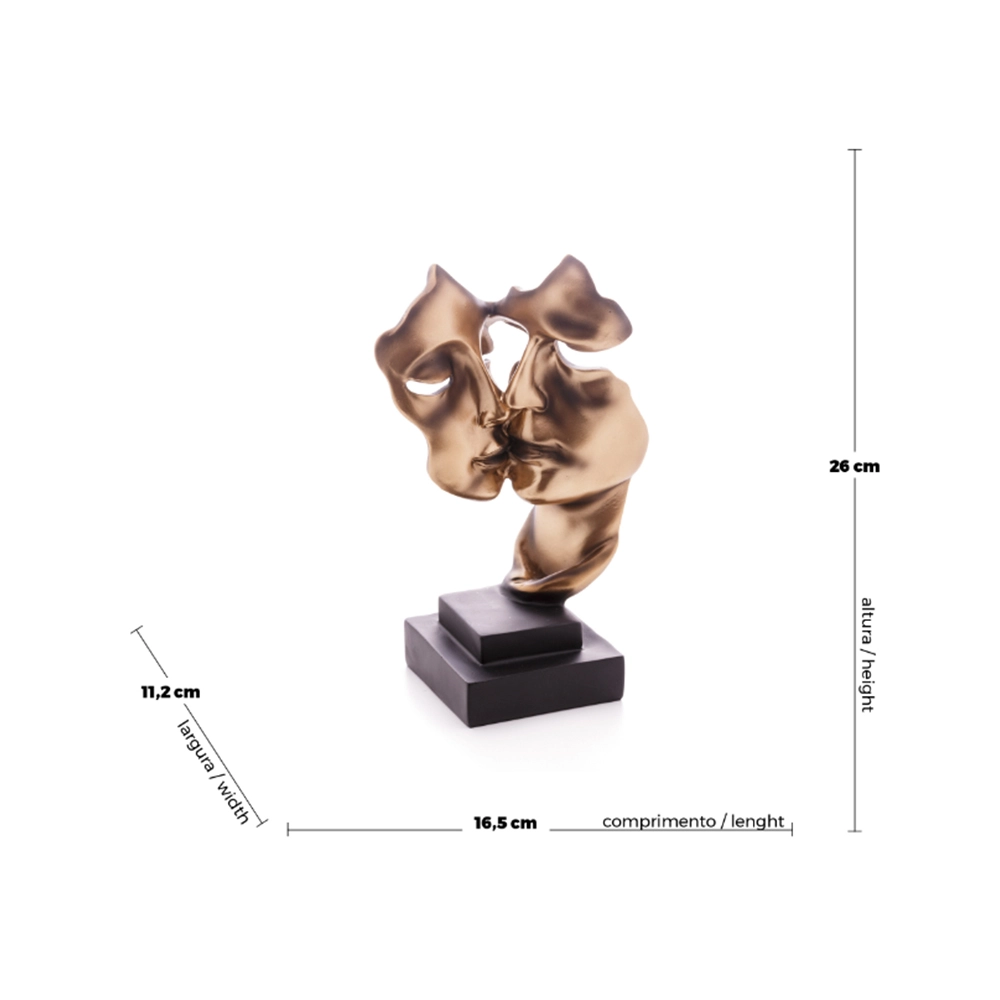 Escultura Wolff Face Namorados 18 X 11 X 27 Cm
