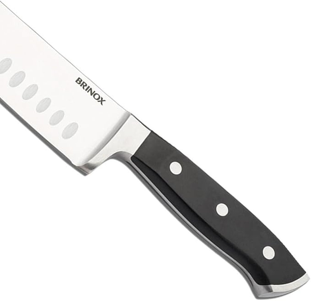 Faca Santoku Para Fatiar e Picar Brinox Infinity 31,4 Cm