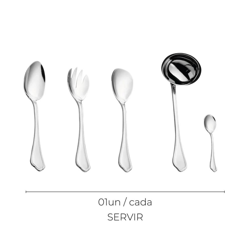 Faqueiro C/ 101 peças Aço inox Wolff Zurich Faqueiro C/ 101 peças Aço inox Wolff Zurich