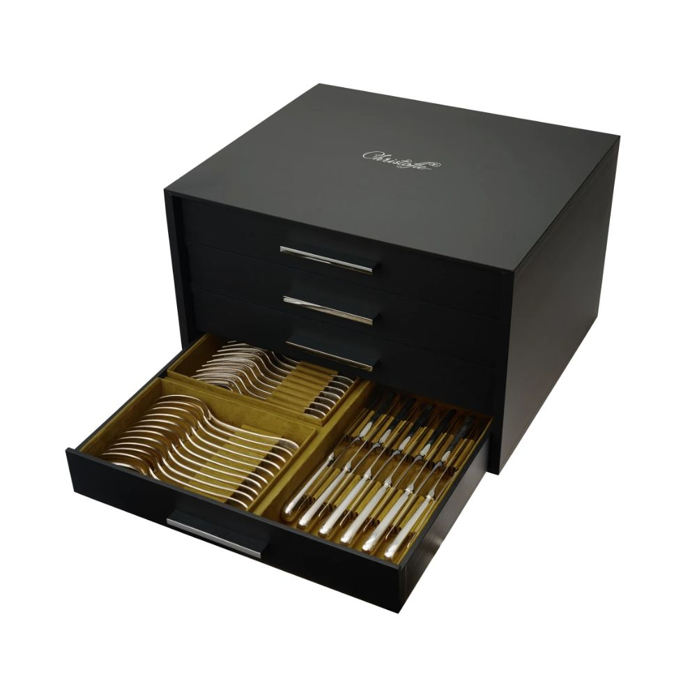 Faqueiro C/130 Pecas Em Prata Christofle Cluny