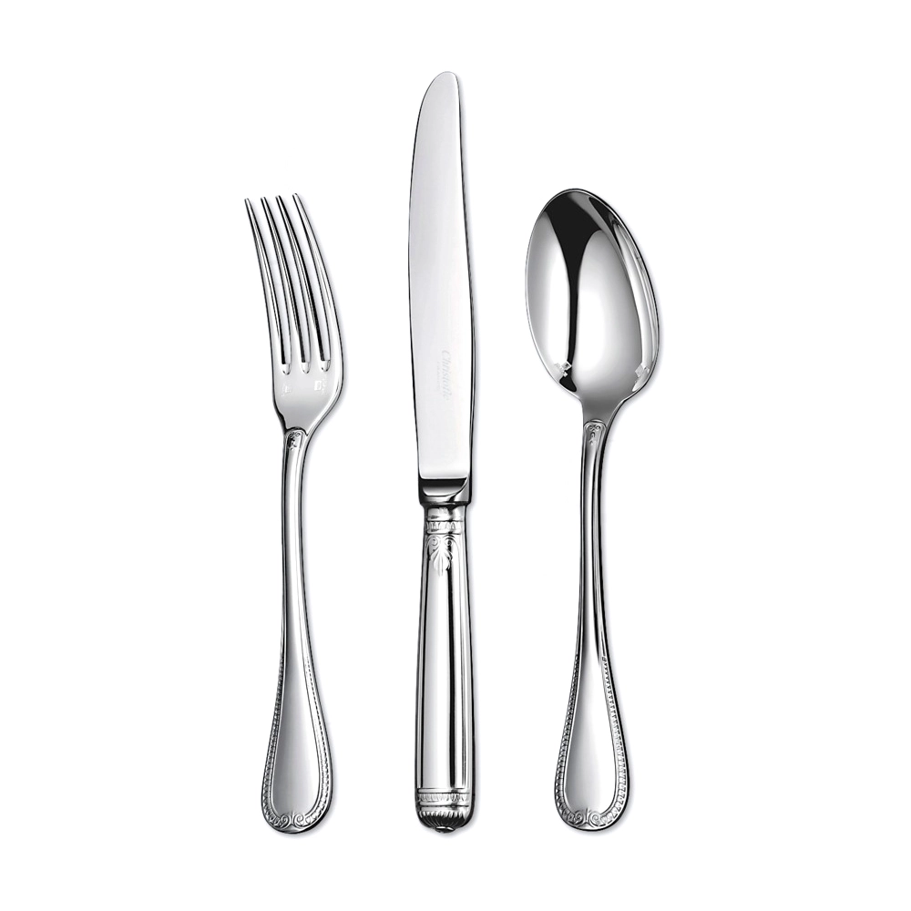 Faqueiro Christofle Malmaison Em Prata 130 Pecas