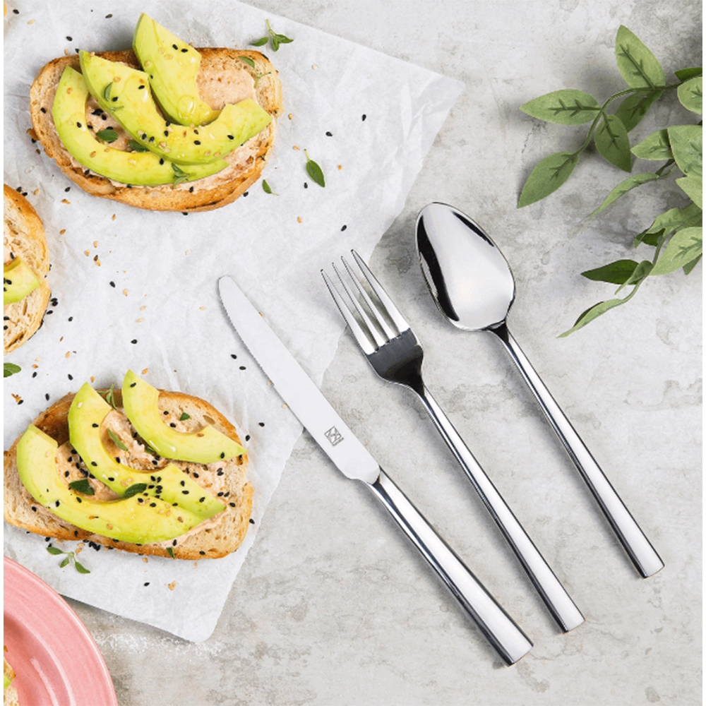 Faqueiro Hercules Mykonos Aço Inox - 130 Peças Faqueiro Hercules Mykonos Aço Inox - 130 Peças