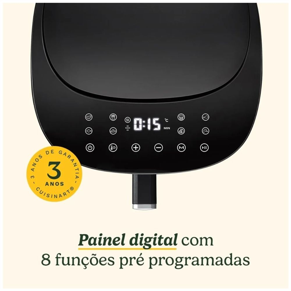 Fritadeira Eletrica Air Fryer Digital Cuisinart 7,2 Litros Fritadeira Eletrica Air Fryer Digital Cuisinart 7,2 Litros