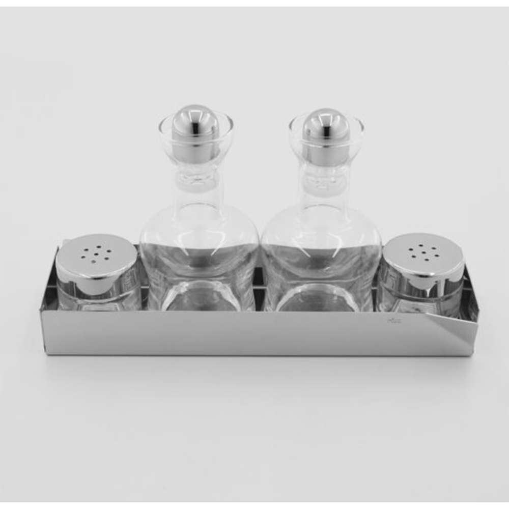 Galheteiro Riva Ritratto Aço Inox - 5 Peças Galheteiro Riva Ritratto Aço Inox - 5 Peças