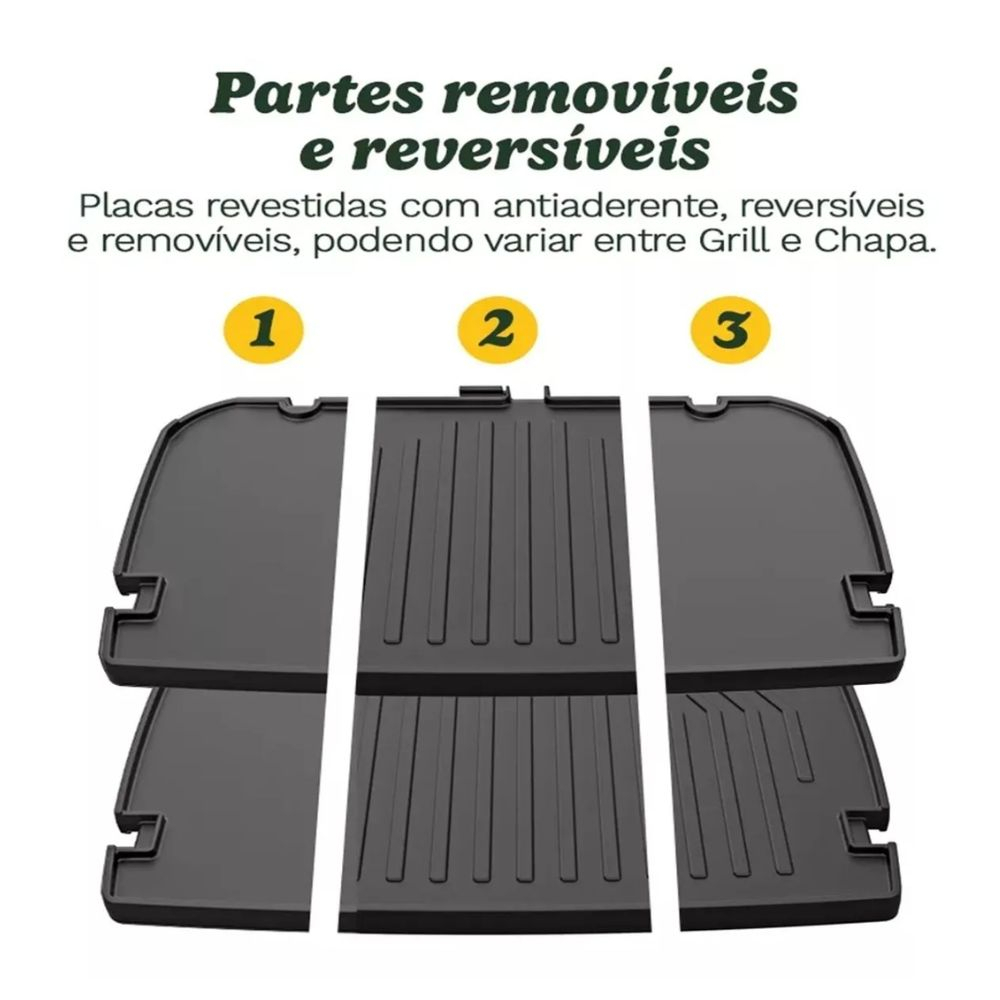Grill Eletrico Compacto Inox 5 Em 1 Cuisinart 127v Grill Eletrico Compacto Inox 5 Em 1 Cuisinart 127v
