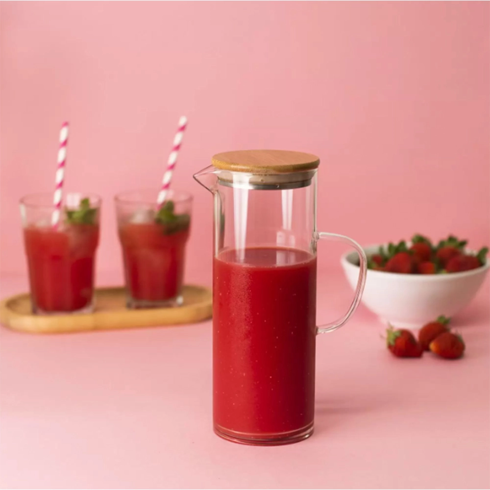 Jarra Com Tampa Oikos Bambu 2 Litros