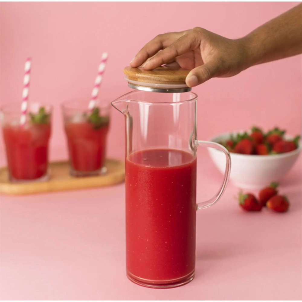 Jarra Com Tampa Oikos Bambu 2 Litros