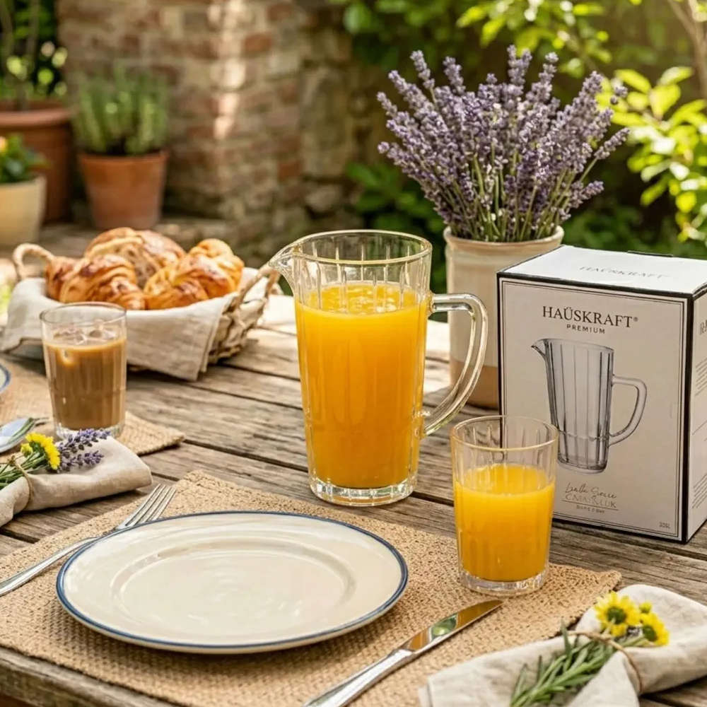 Jarra Cristalle 1,3 L Transparente Em Vidro Hauskraft