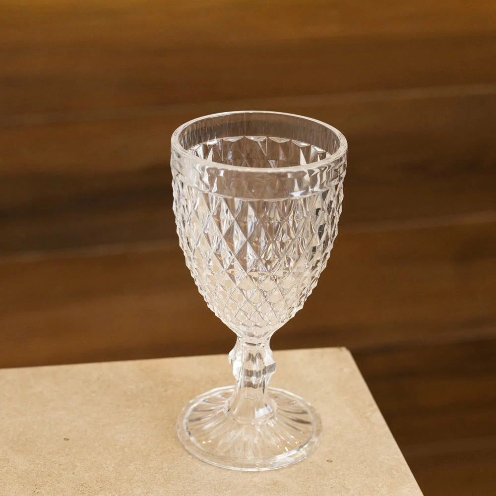 Jg C/6 Tacas P/agua Bico de Abacaxi Transp. 325ml