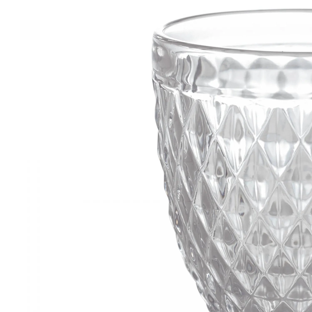 Jg C/6 Tacas P/agua Bico de Abacaxi Transp. 325ml