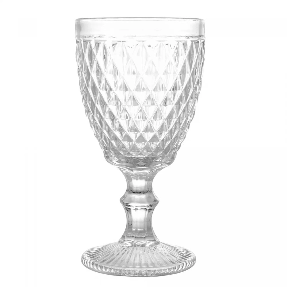 Jg C/6 Tacas P/agua Bico de Abacaxi Transp. 325ml