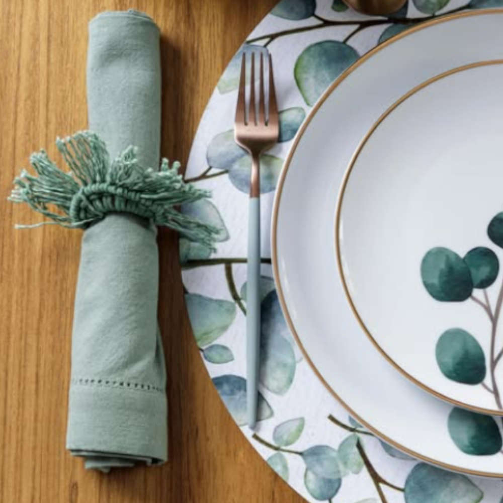 Jogo Americano Auguri Casa Acqua Eucaliptos 40 Cm - Cada Jogo Americano Auguri Casa Acqua Eucaliptos 40 Cm - Cada