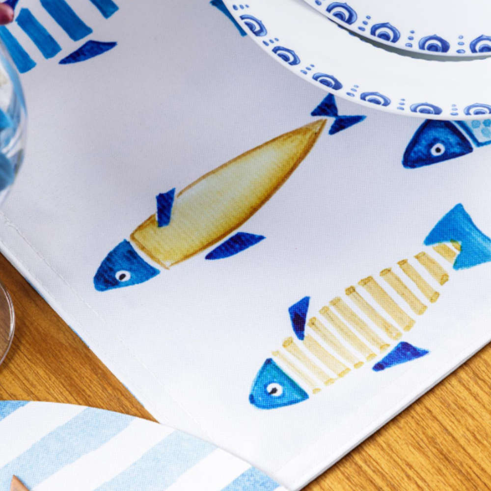 Jogo Americano Auguri Casa Acqua Sardina 35 X 50 Cm - Cada