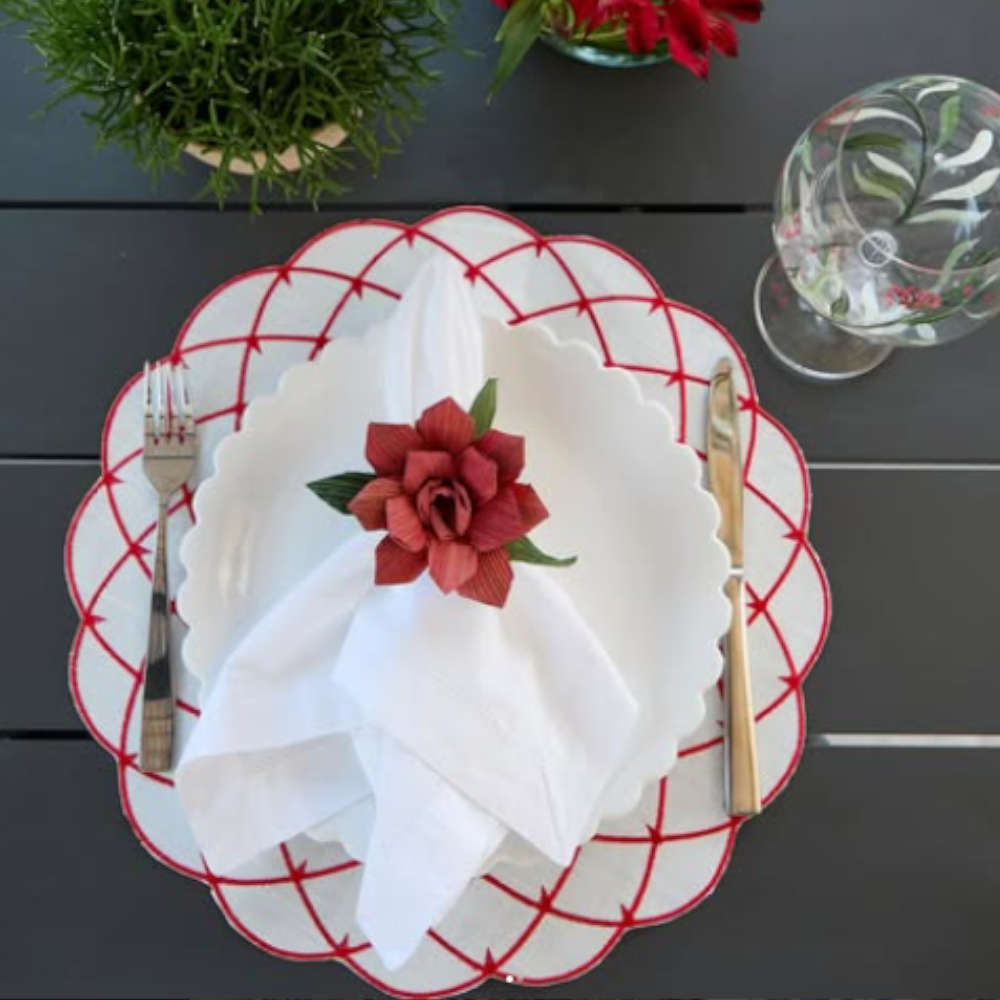 Jogo Americano Auguri Casa Stella Com Bordado 40 Cm - Cada