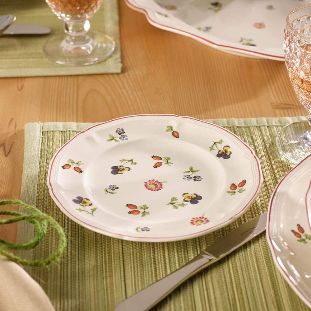 Jogo C/ 6 Pratos Para Pao Petite Fleur Villeroy Boch 17 Cm