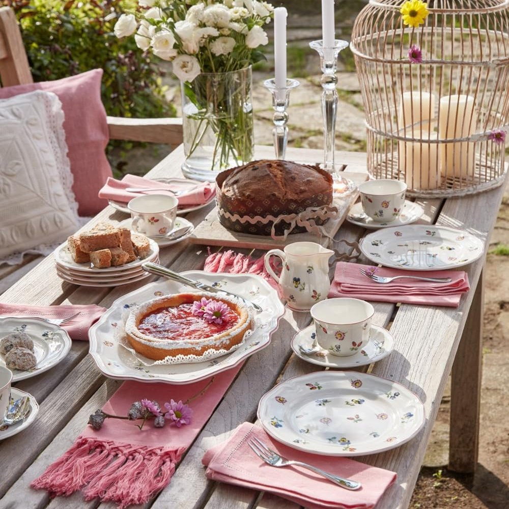 Jogo C/ 6 Pratos Para Pao Petite Fleur Villeroy Boch 17 Cm