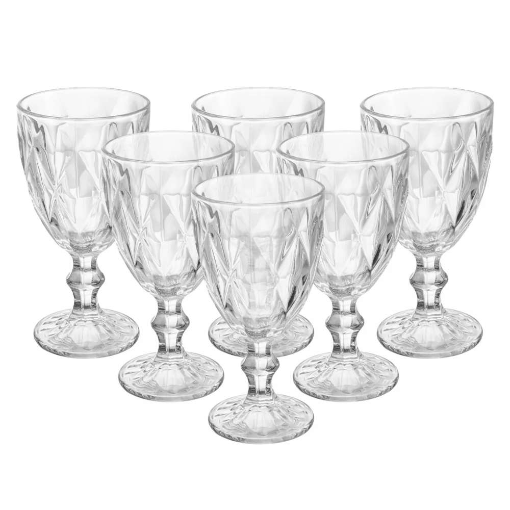 Jogo Com 6 Tacas Para Agua Diamond 320 Ml