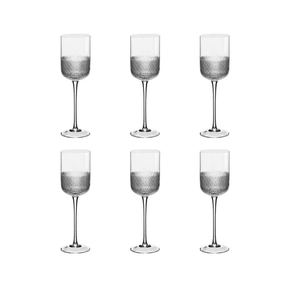 Jogo Com 6 Tacas Para Vinho 350 Ml Strauss