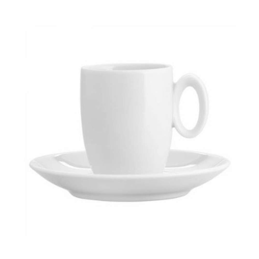 Jogo de 4 Xicaras de Cafe Com Pires Broadway White Vista Alegre