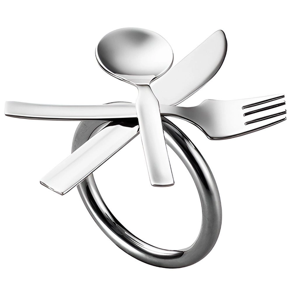 Jogo de Argolas de Guardanapo Riva Manuela Aco Inox Jogo de Argolas de Guardanapo Riva Manuela Aco Inox