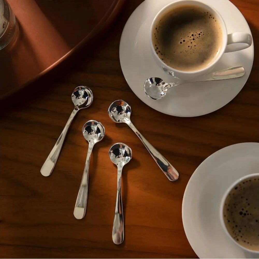 Jogo de Colheres de Cafe Riva Novara Prata Jogo de Colheres de Cafe Riva Novara Prata