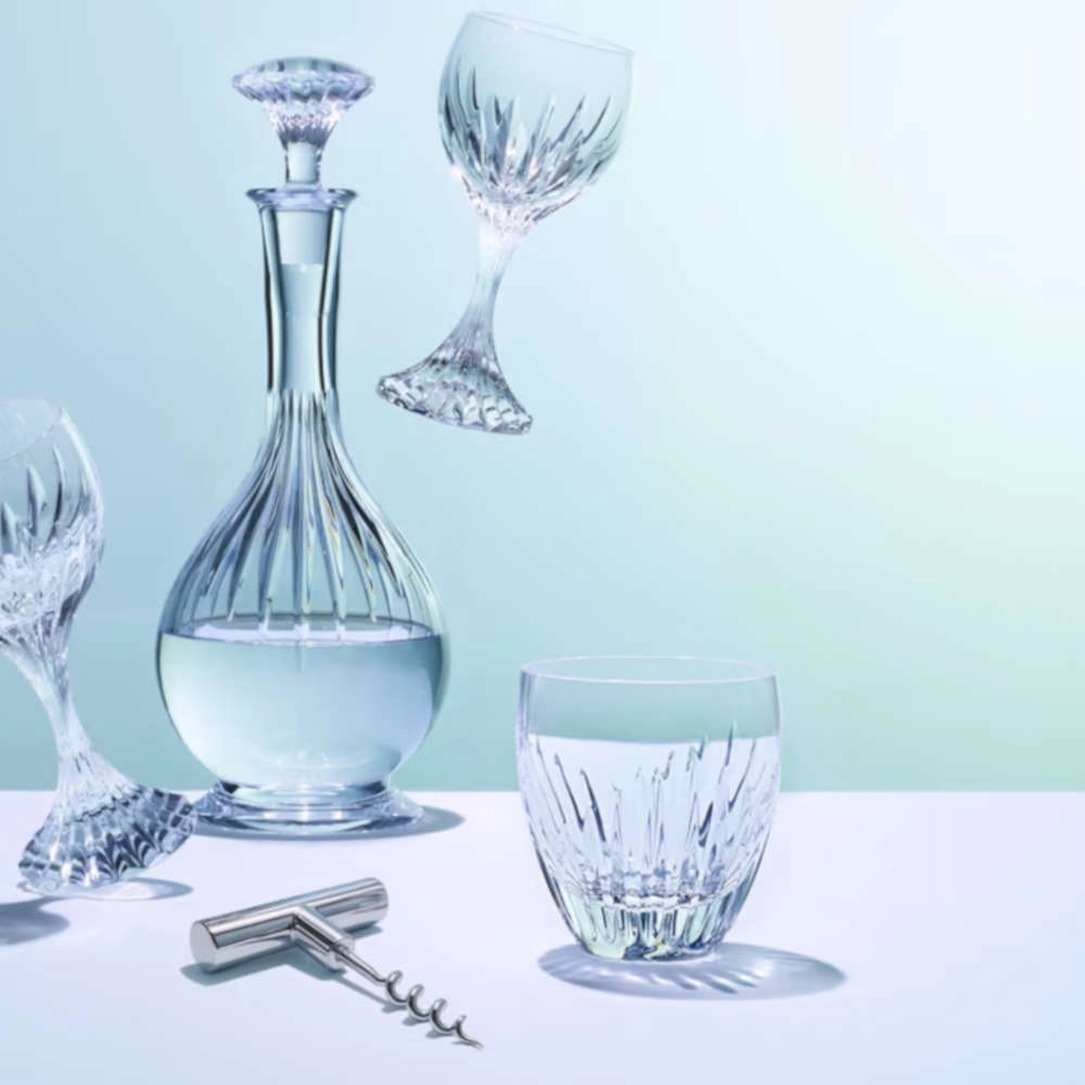 Jogo de Copos Para Whisky Em Cristal Baccarat Massena