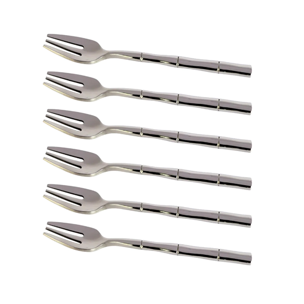 Jogo de Garfos Para Bolo Fracalanza Steel Wood - 6 Peças