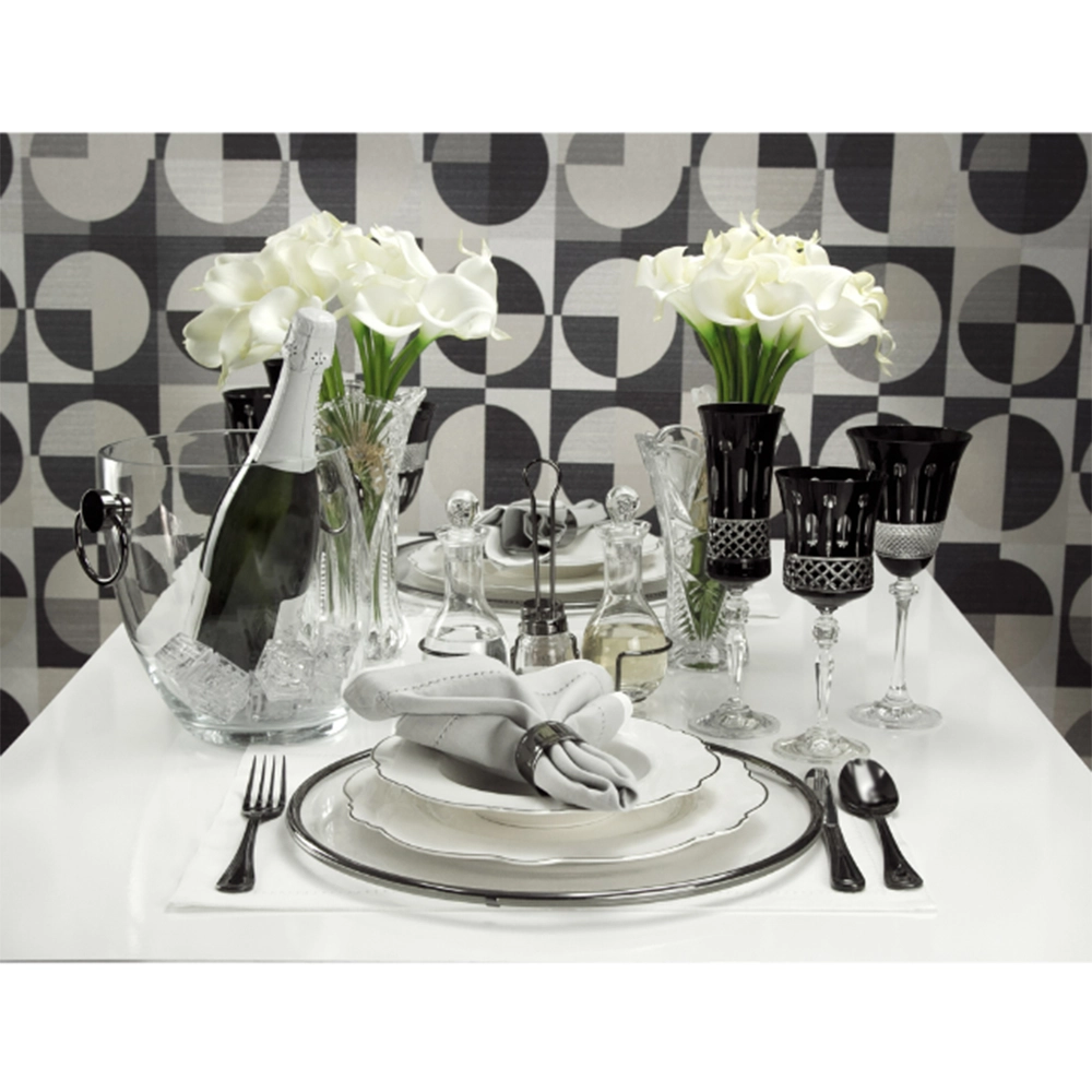 Aparelho de Jantar 42 Pecas Wolff Maldivas C/ Fio de Prata Aparelho de Jantar 42 Pecas Wolff Maldivas C/ Fio de Prata