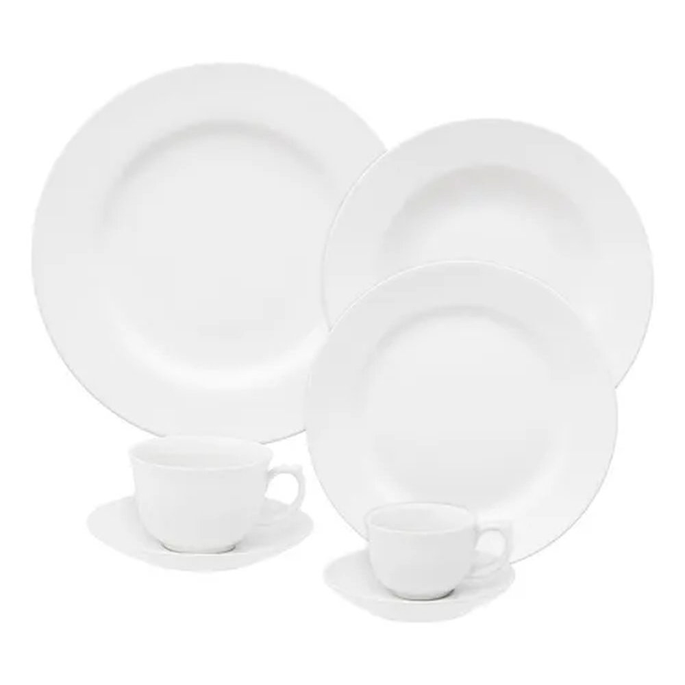 Jogo de Jantar 42 Pecas Oxford Flamingo White Jogo de Jantar 42 Pecas Oxford Flamingo White