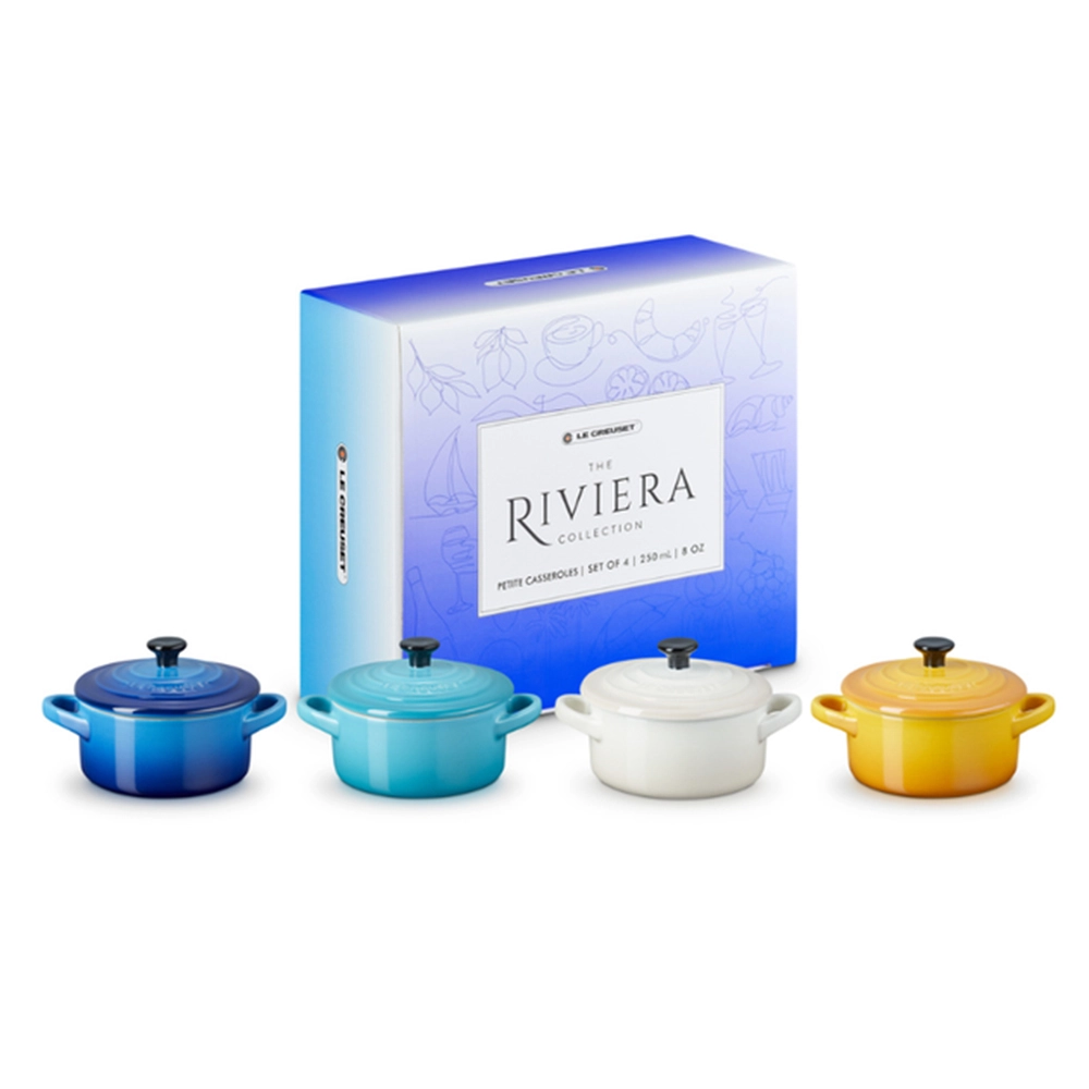 Jogo de Mini Cocottes Le Creuset Riviera 250 Ml - 4 Pecas
