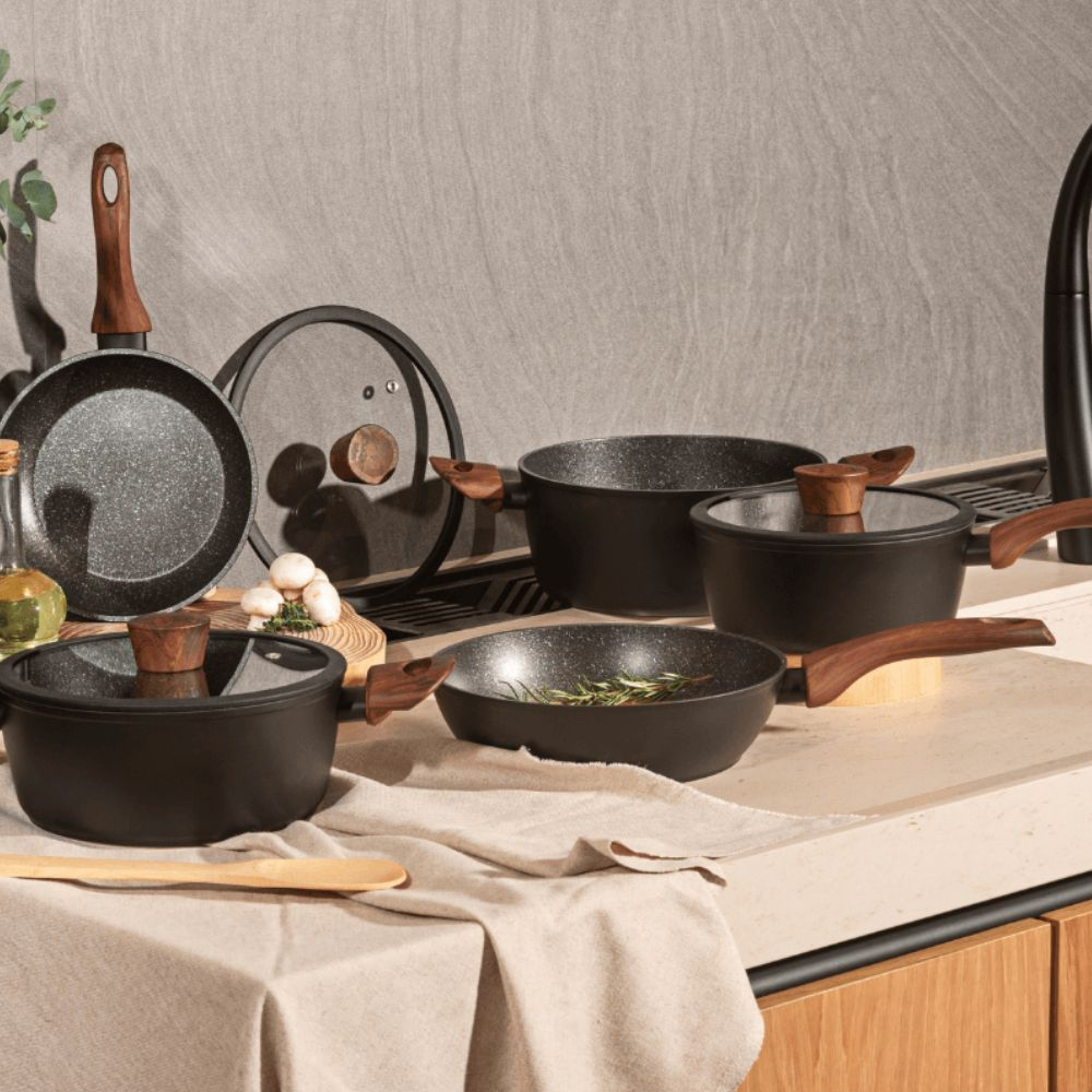 Jogo de Panelas C/ 6 Pecas Ceramic Life Sirius