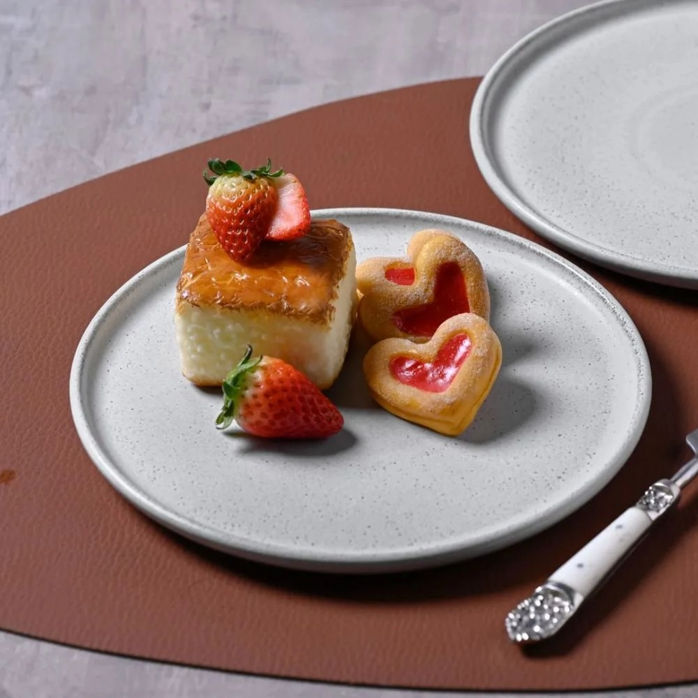 Jogo de Prato Sobremesa Porto Brasil Basic Snow - 6 Pecas