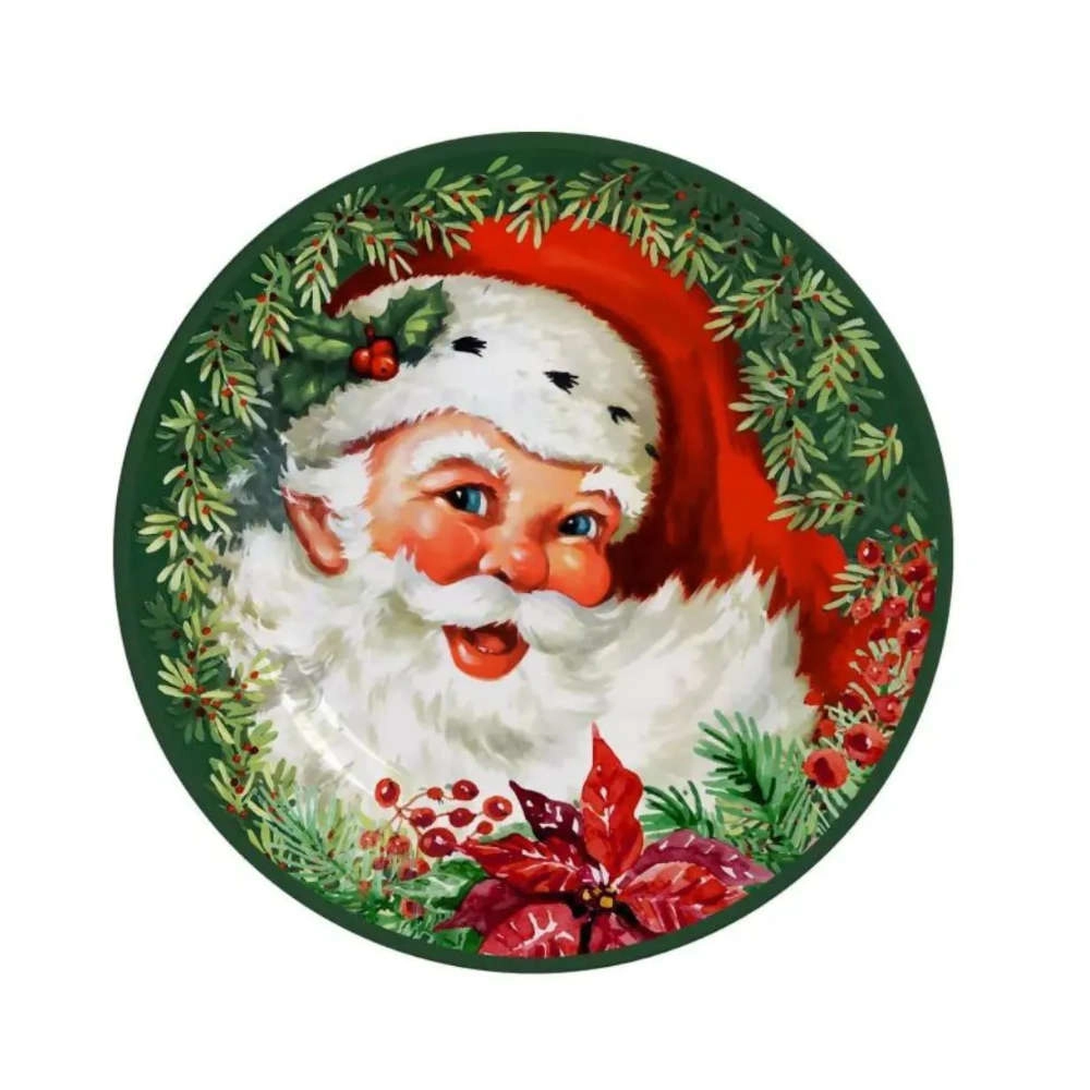 Jogo de Pratos de Sobremesa Natal Ceramica Alleanza